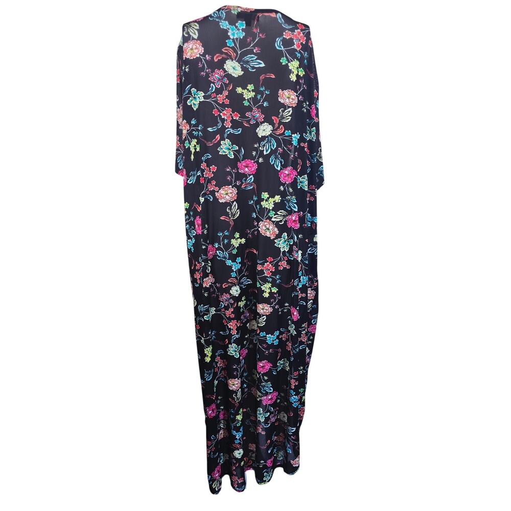 Torrid Open Long Line Floral Lightweight Women's Cardigan 1/2 1X/2X - Picture 3 of 6